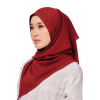 Sulam Mekar Ironless Chiffon Triangle Bawal in Cordovan Maroon